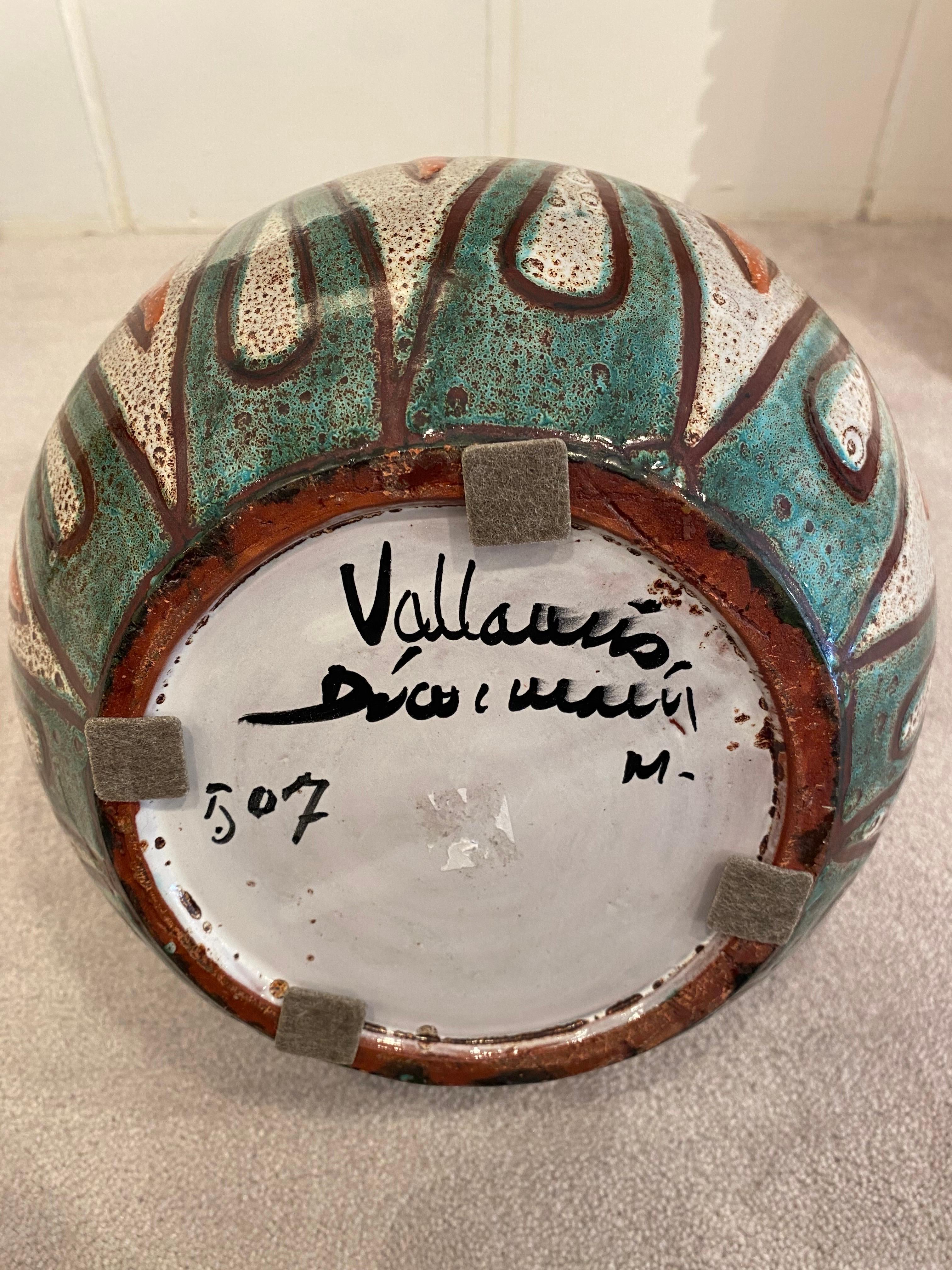 Late 20th Century Vallauris Ceramic Vase 