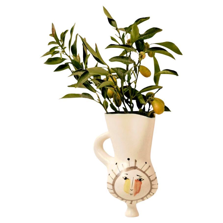 Vaso da parete in ceramica Vallauris AM di Roger Capron in vendita