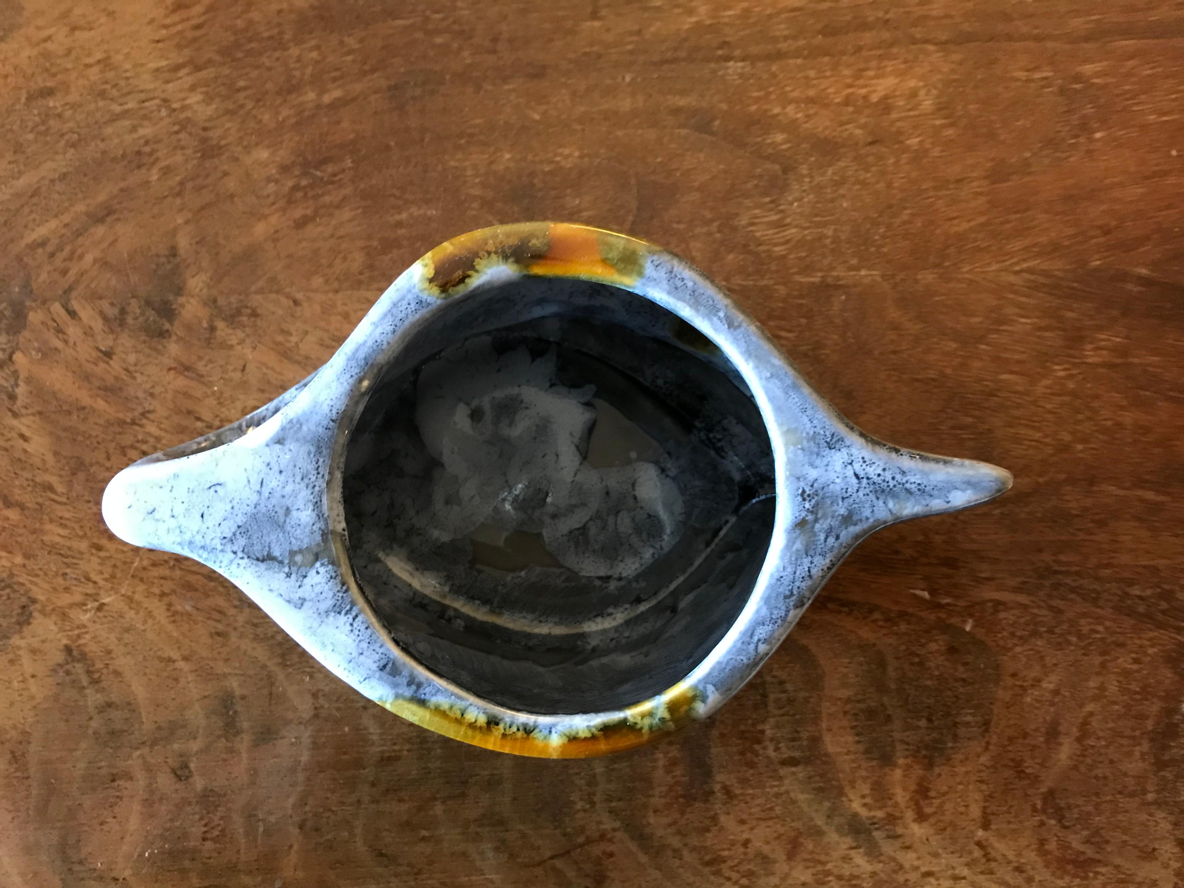 Vallauris Kaffeeservice:: Grau-Braun-Keramik:: Frankreich:: 1950 2