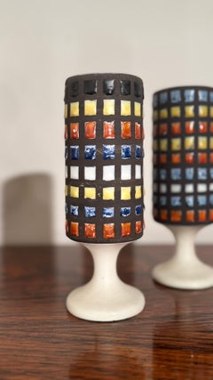 Vallauris designed by Roger Capron Set of 2 Vases, Goblets