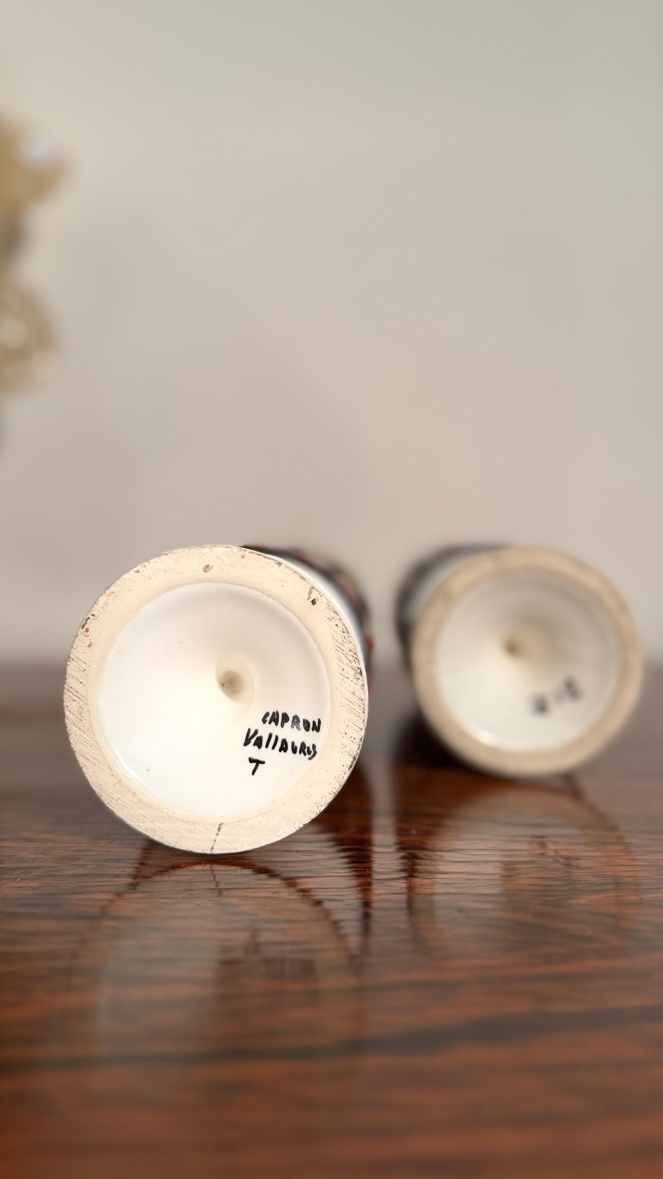 Vallauris designed by Roger Capron Set of 2 Vases, Goblets en Bueno estado para la venta en Antwerp, BE