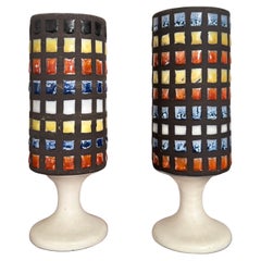 Vallauris designed by Roger Capron Set of 2 Vases, Goblets