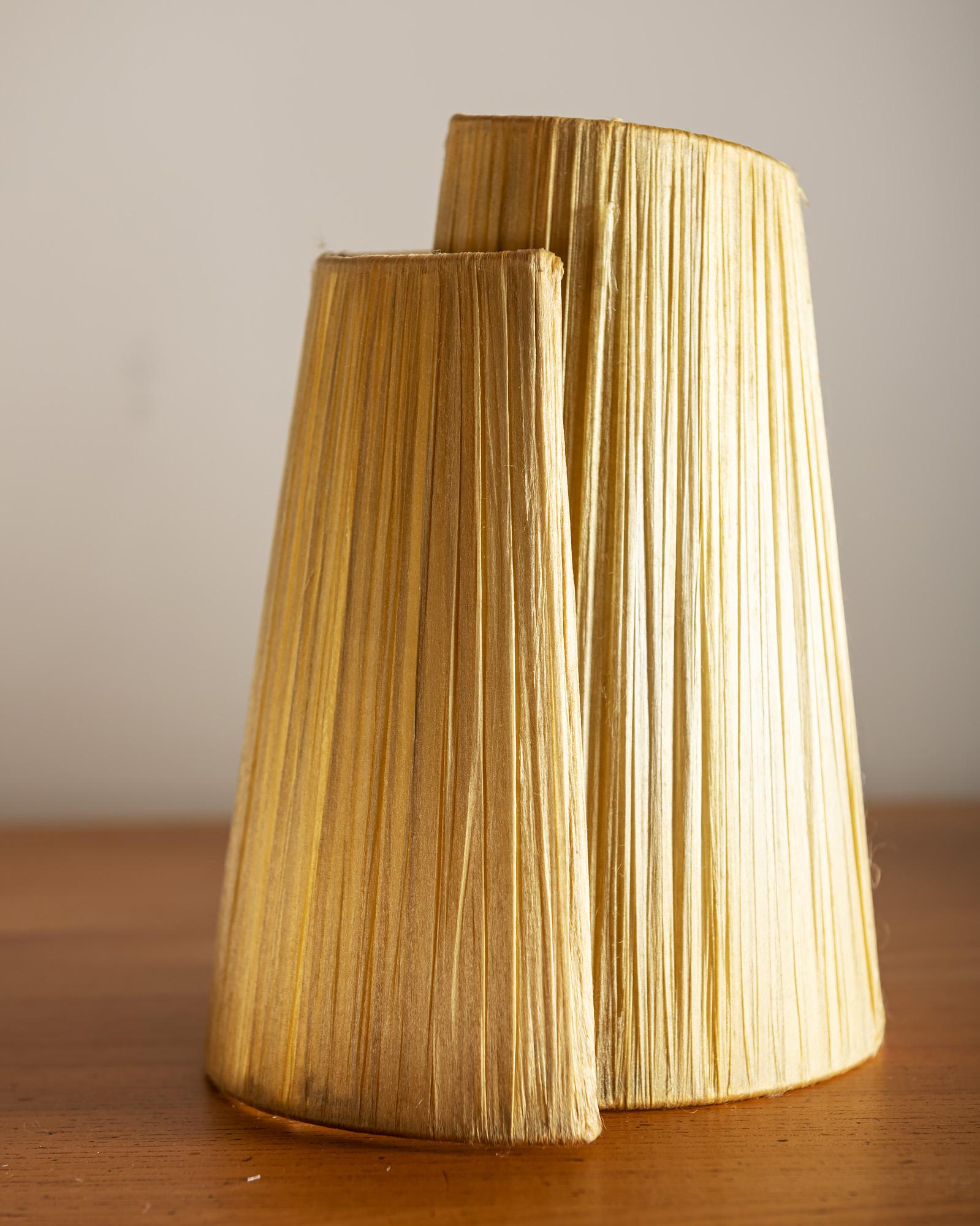 Vallauris Faux Bois Lamp with Spiral Shade, France, 1950s 5