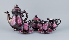 Vallauris, France, Ceramic Coffee Service for Two Persons