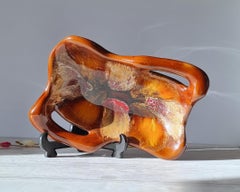 Vallauris France, Chocolate, Cherry and Honeycomb Palette Lava Splash Bowl