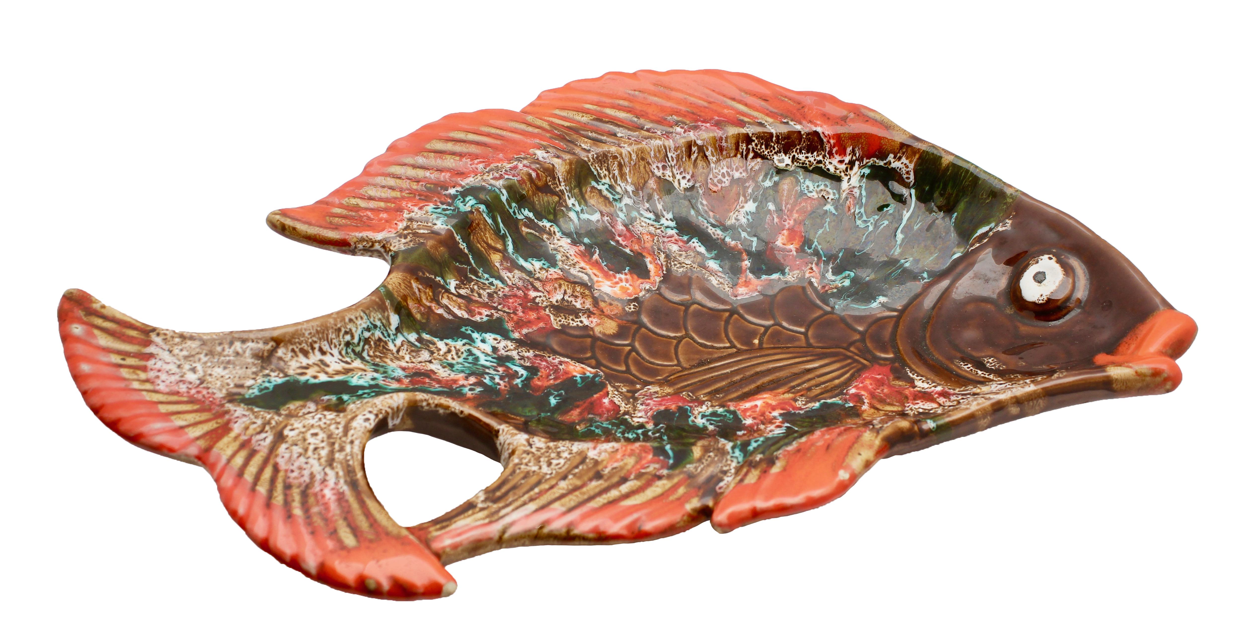 vallauris pottery fish