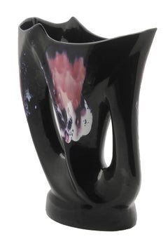 Vallauris 'France' Pottery Ceramic Large Organic Shaped Vase Signed