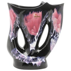 Vallauris 'France' Pottery Ceramic Large Organic Shaped Vase Signed