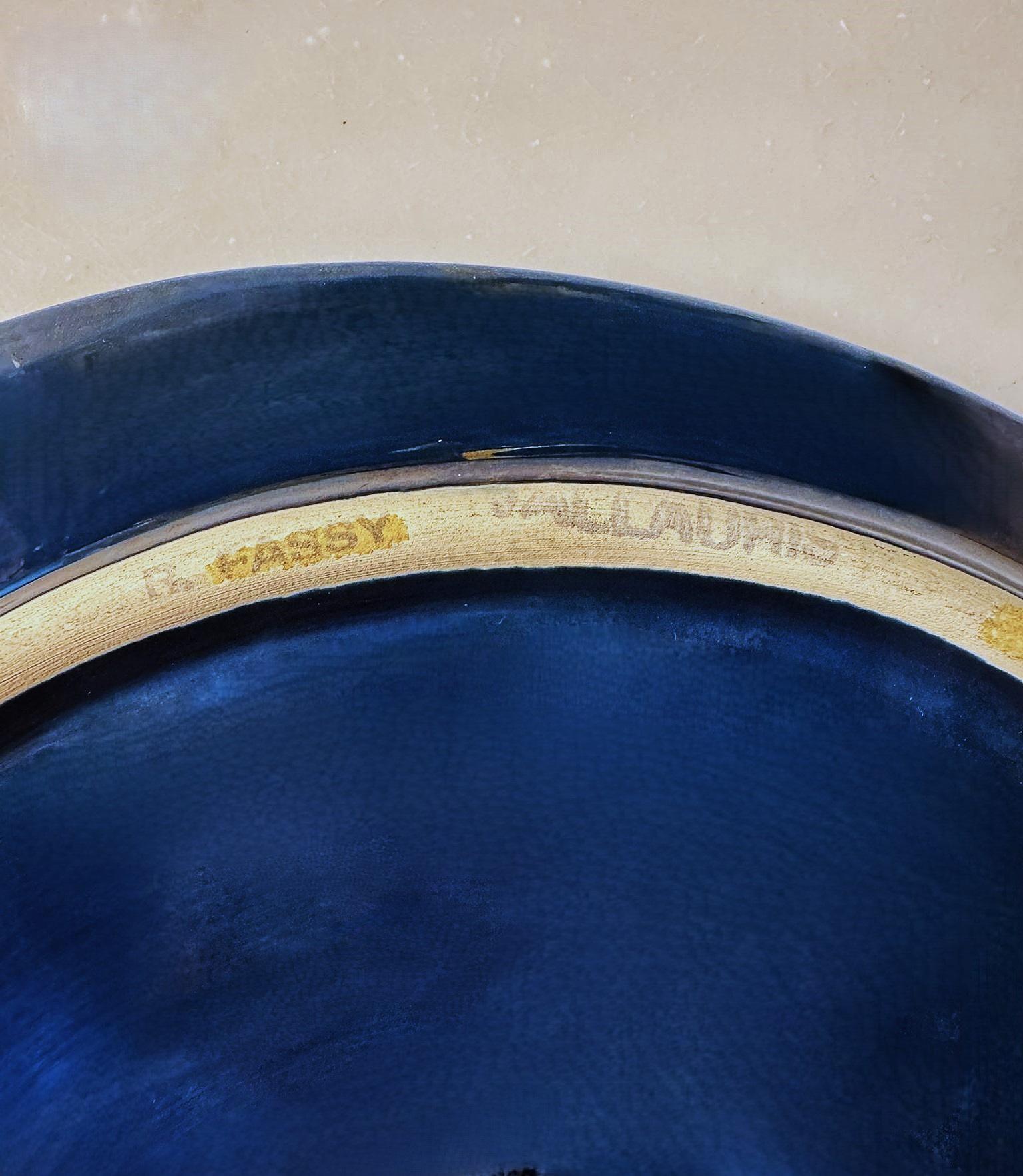 Centre de table en céramique française de Vallauris en différentes nuances de bleu en vente 7