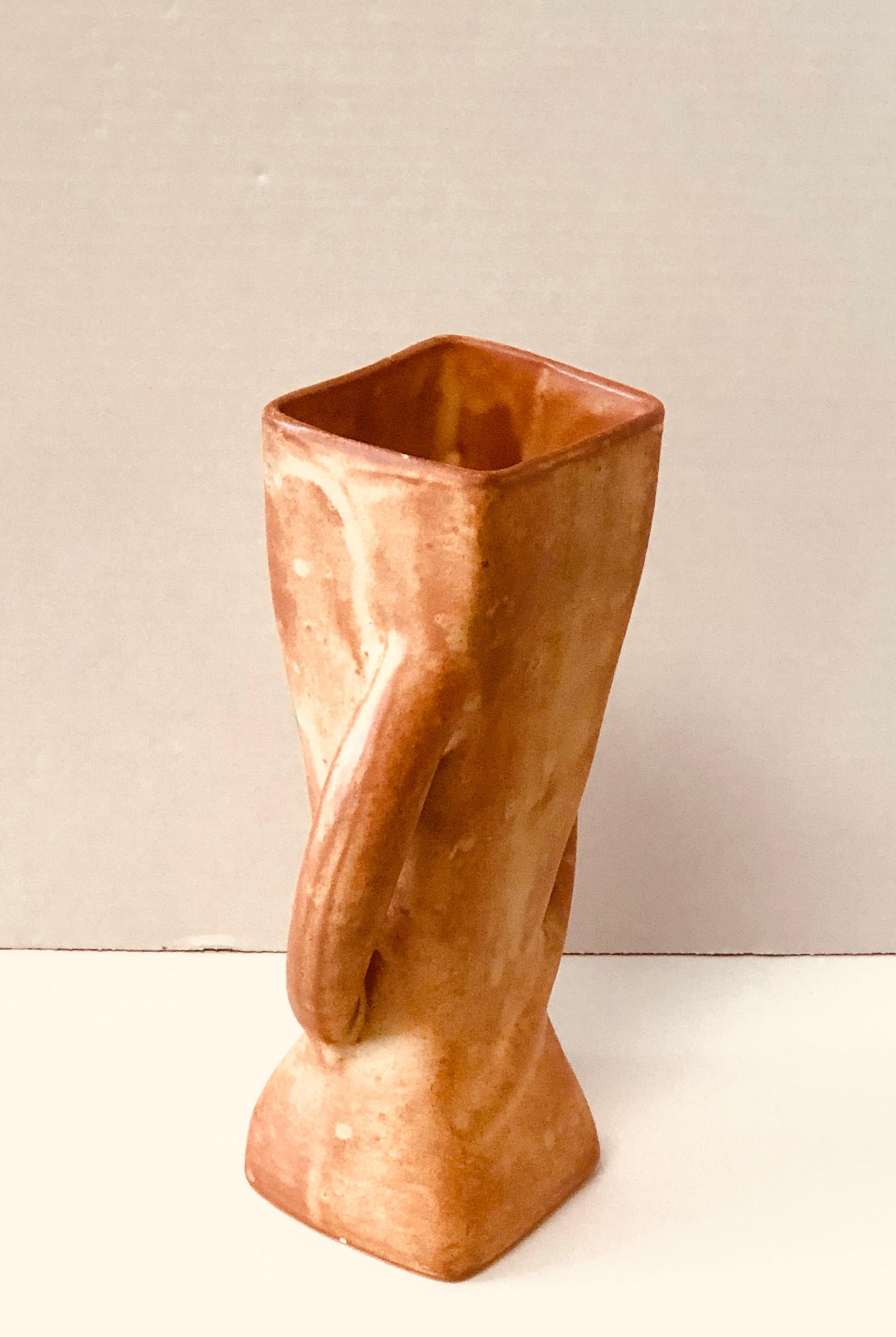 Vallauris French Ceramic Vase Modernist Organic Vessel In Good Condition In Miami, FL