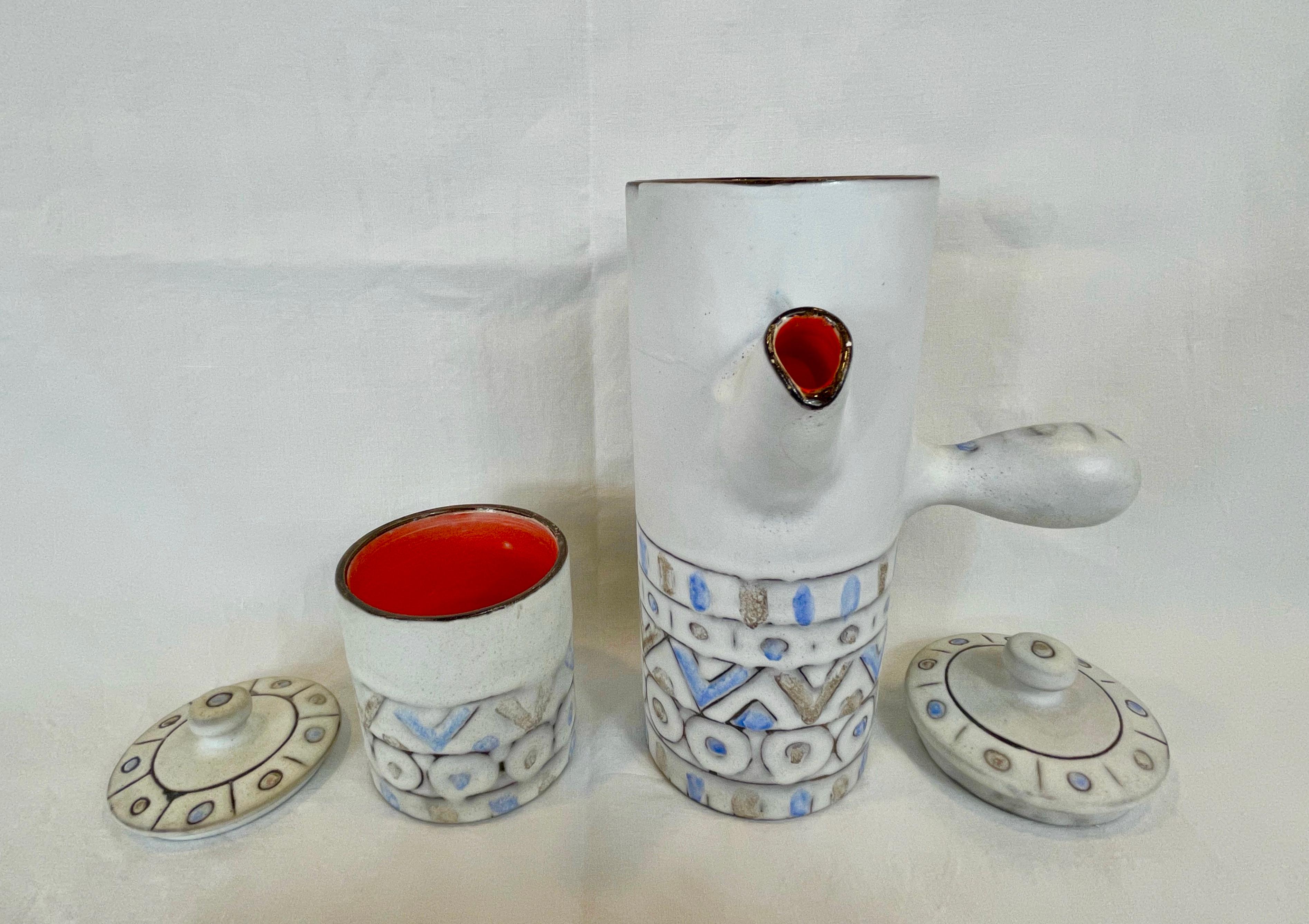 Vallauris Hot Chocolate Set by Alain Maunier 1960s For Sale 4