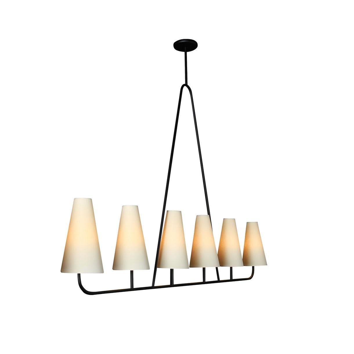 Metal 'Vallauris IV' Four-Arm Chandelier in the Style of Jean Royère