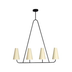'Vallauris IV' Four-Arm Chandelier in the Style of Jean Royère
