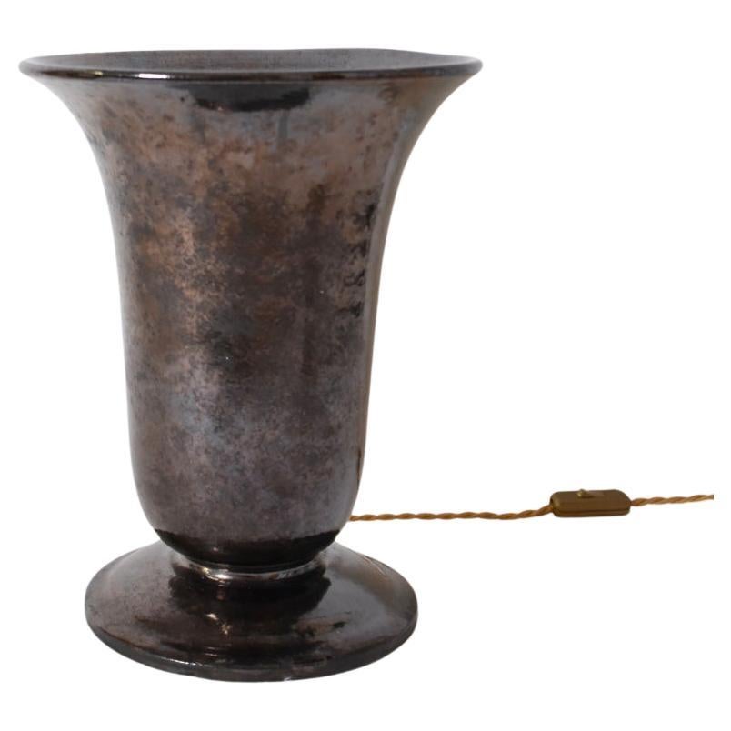 Vallauris large basin lamp, 1940s. For Sale