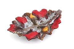 Vallauris Majolica Ceramic Extra Large Leaf Platter/ Centerpiece Bowl