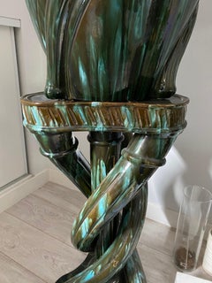 Vallauris Majolica, Jardinière on Stand