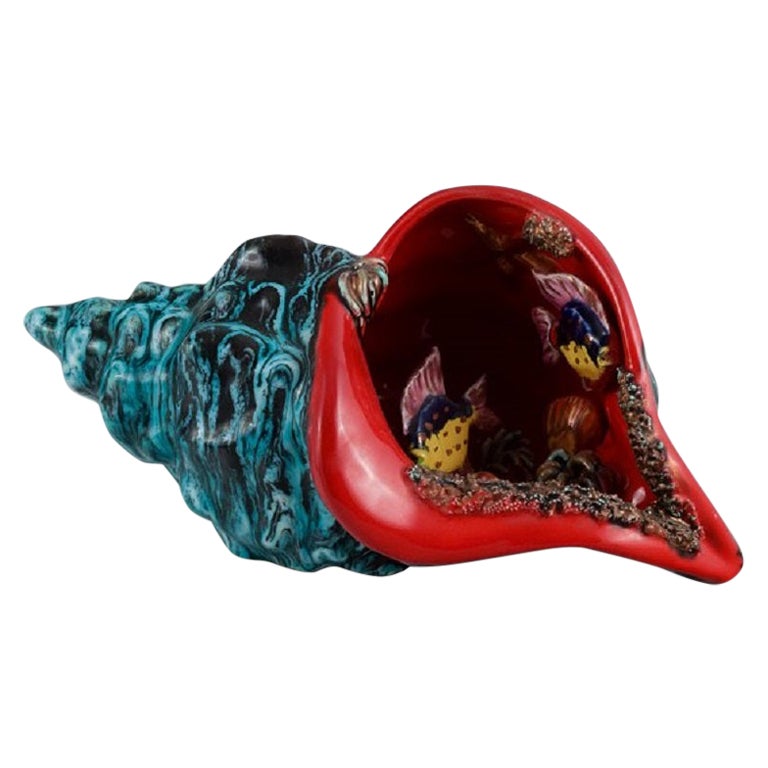 Vallauris 
Monaco, France. Decorative Table Lamp in Glazed Ceramic