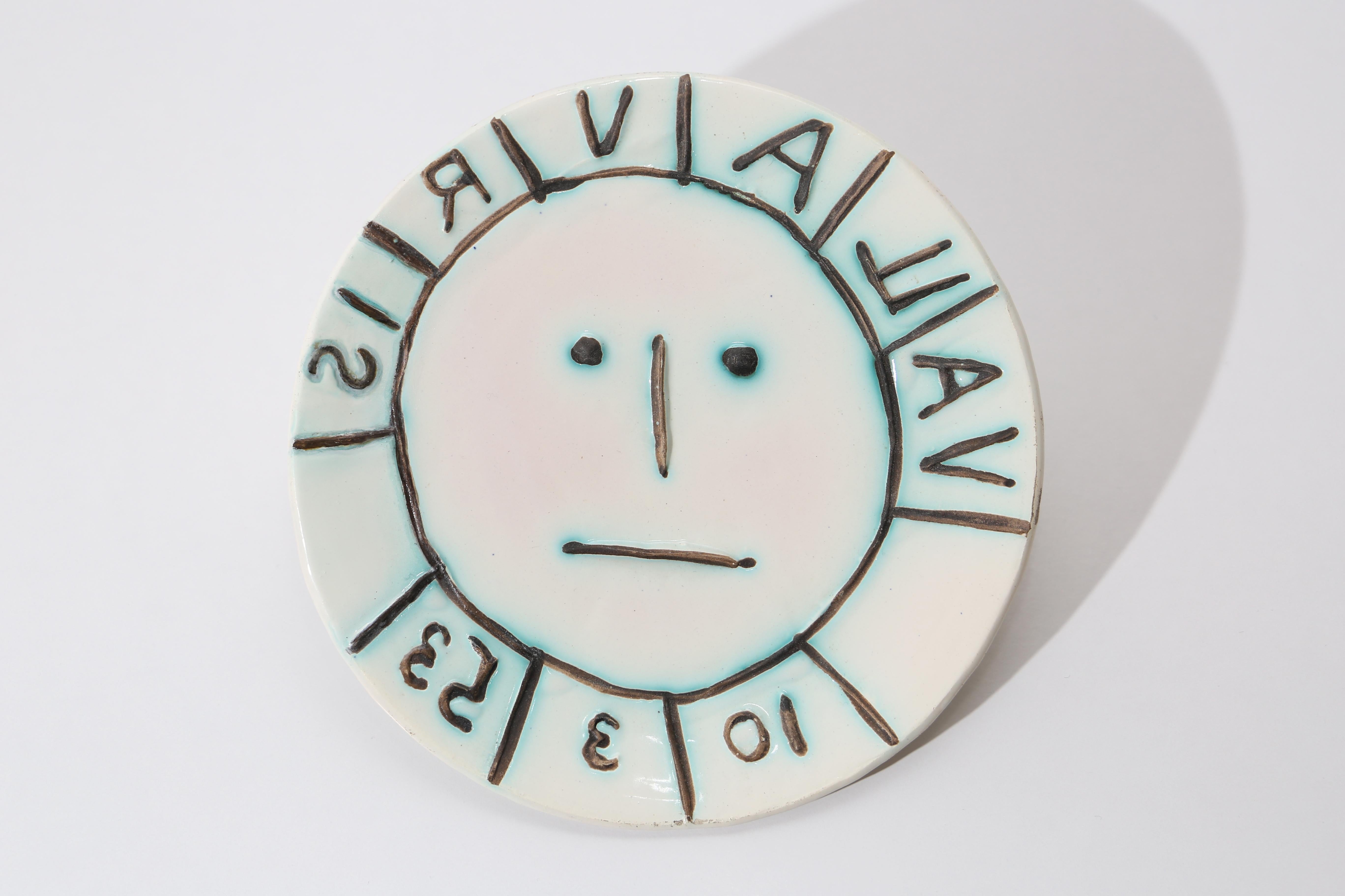 Vallauris Plate by Pablo Picasso In Good Condition For Sale In Paris, FR