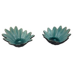 Vintage Vallauris Pottery Ceramic Vide Poche or Aqua Blue Appetizer Serving Dish