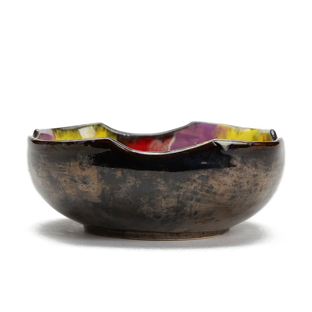 Mid-20th Century Vallauris Pottery Multicolour Glazed Bowl Set, circa 1950