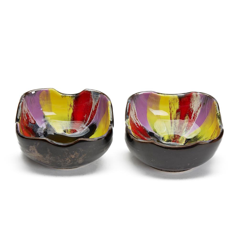 Vallauris Pottery Multicolour Glazed Bowl Set, circa 1950 3