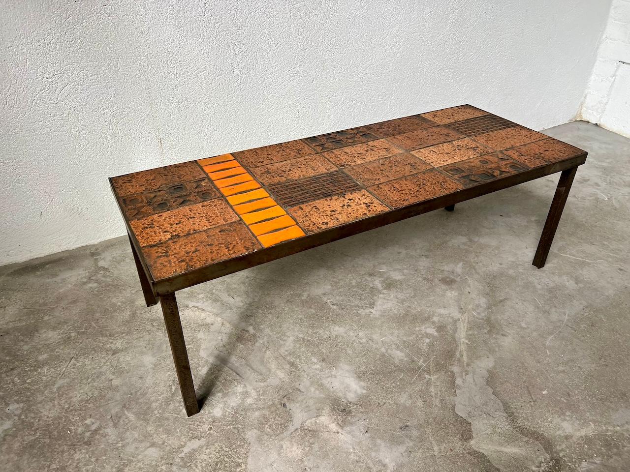 Français Vallauris rare coffee table, France, 1960 en vente
