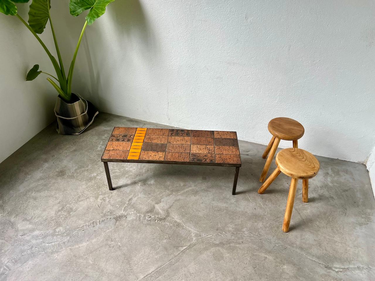 Milieu du XXe siècle Vallauris rare coffee table, France, 1960 en vente