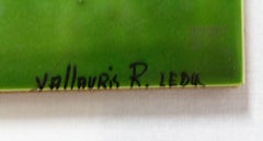 Vallauris Tiles Guitare Poulbot by R. Leduc Midcentury Studio Pottery, France