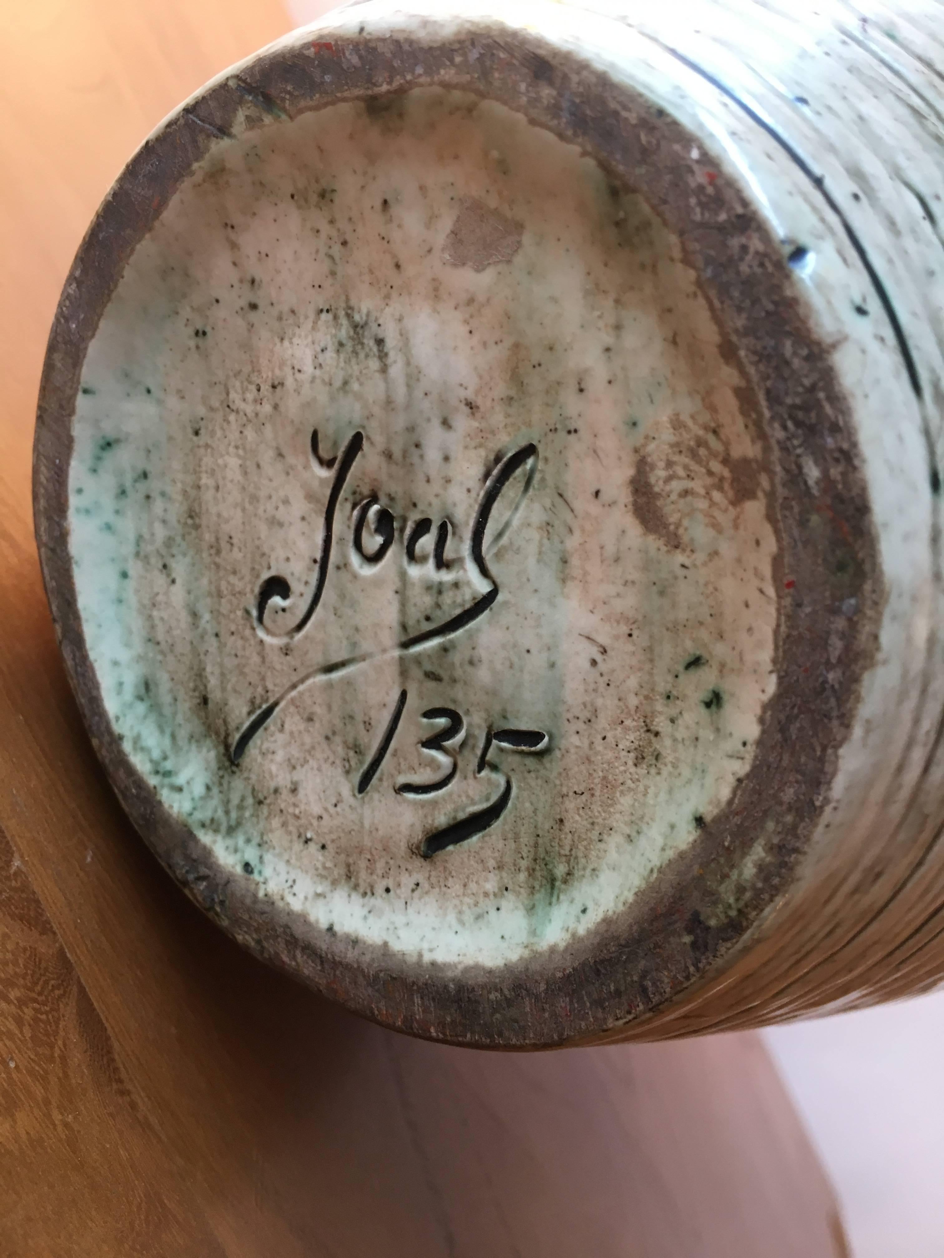 Vallauris Vase Signed by Yoal In Good Condition In Brooklyn, NY