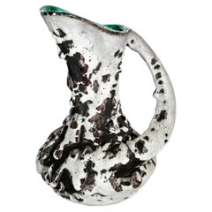 Vase Vallauris blanc et vert, France, 1960