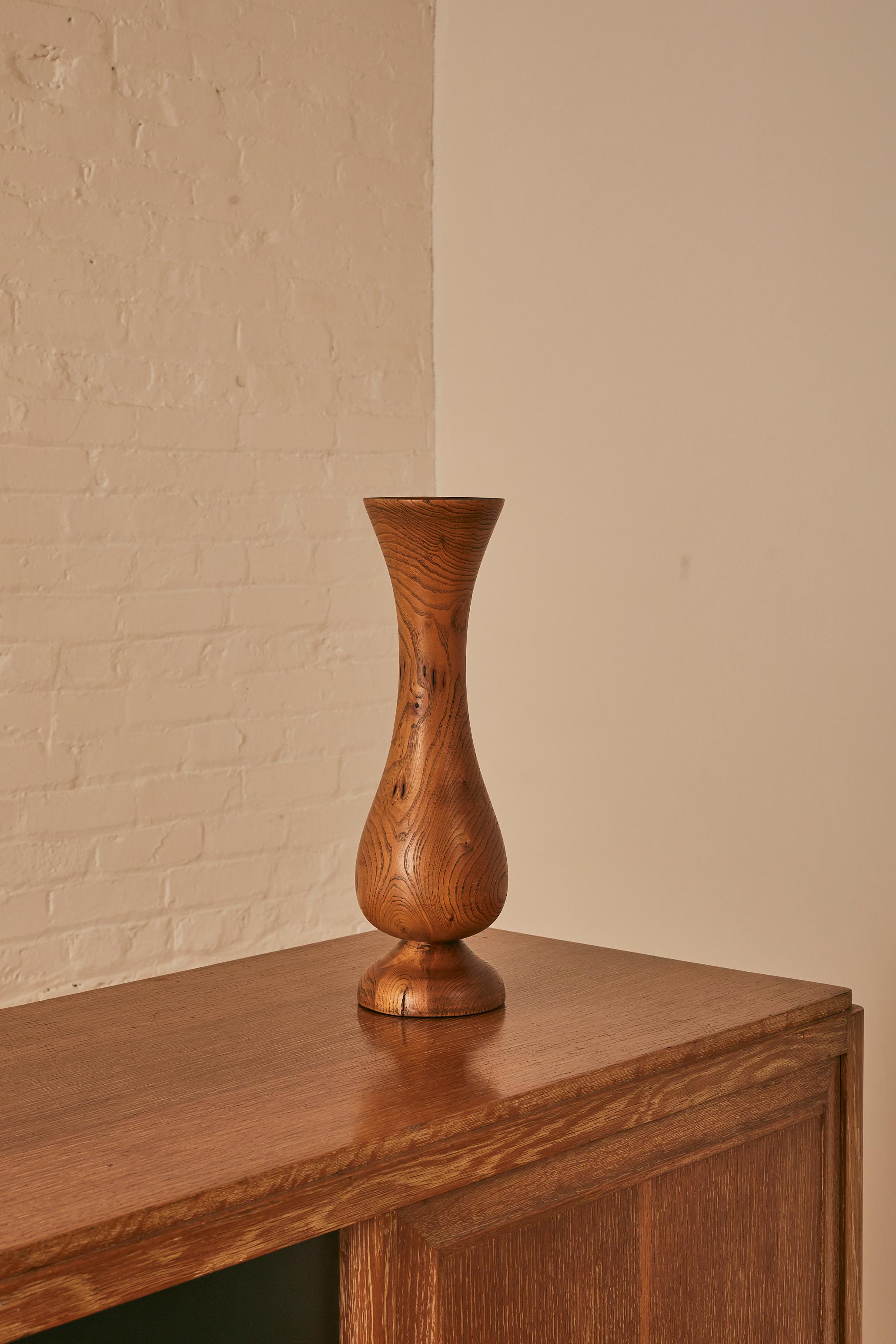 Vintage Vallauris Wooden Vase.

