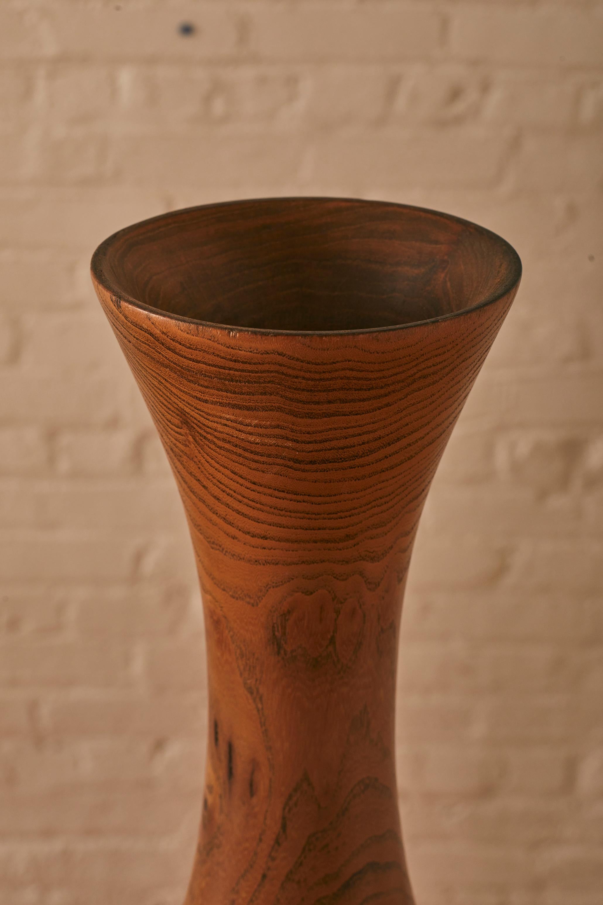 Mid-Century Modern Vallauris Wooden Vase For Sale