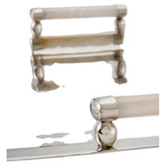 Valle Bar Large Silver Alpaca & Cream Onyx Stone Tray