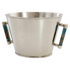 Valle Large Alpaca Silver & Blue Onyx Stone Champagne Bucket