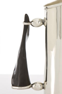 Valle Large Pitcher by Workshop AIREDELSUR, Silver Alpaca & Horn