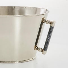 Valle Medium Silver Alpaca & Black Onyx Stone Bar Champagne Bucket