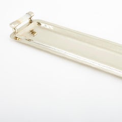 VALLE NARROW Extra Large Silver Alpaca & Cream Onyx Stone Tray