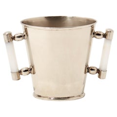 Cubitera de Alpaca Valle Silver y Piedra de Ónice Crema