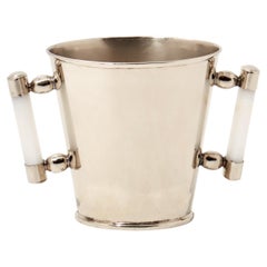 Valle Silver Alpaca & Cream Onyx Stone Ice Bucket