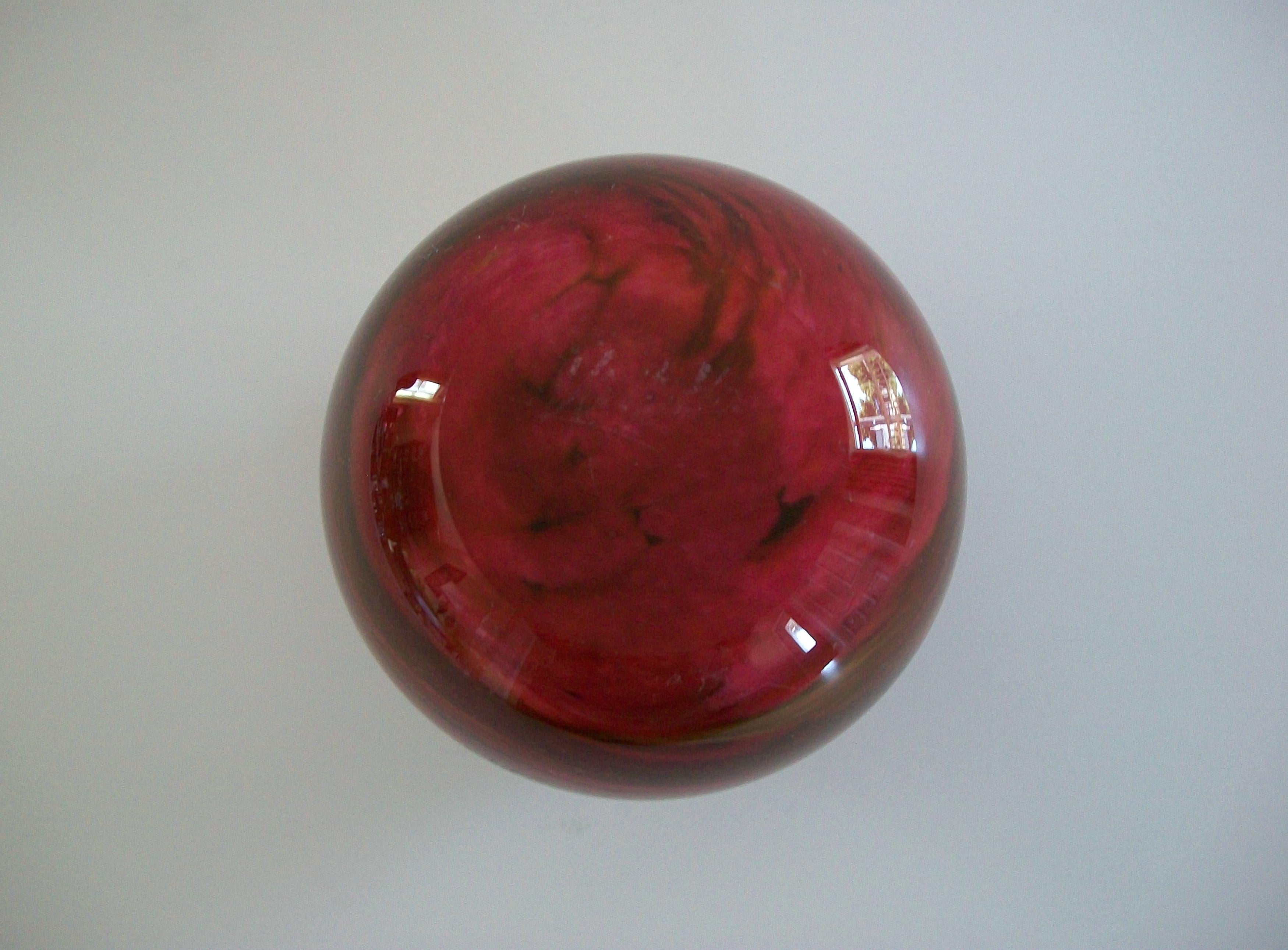 VALLETTA GLASS - Marmorierter Briefbeschwerer Vase/Kerzenhalter - Malta - CIRCA 2000 (Glaskunst) im Angebot