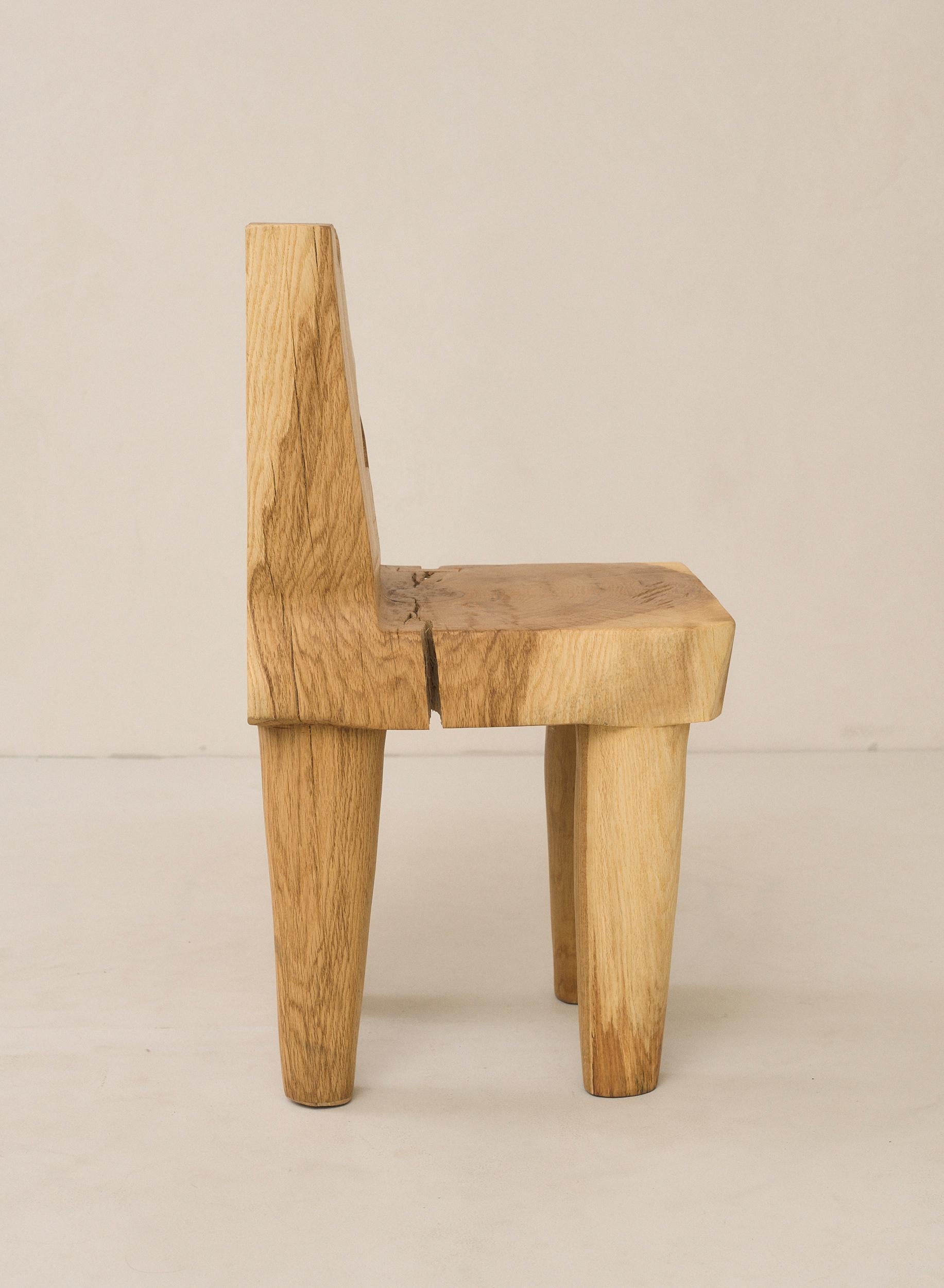 American Valletta Oak Chair Sculpted by Vince Skelly