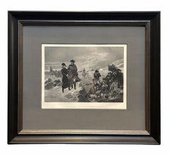 "Valley Forge- Washington & Lafayette" Engraving, Johnson, Wilson & & Co., 1874