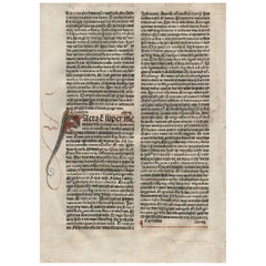Valley of Dry Bones, Ezekiel 37, 1482 Latin Bible Leaf Medieval Incunabula