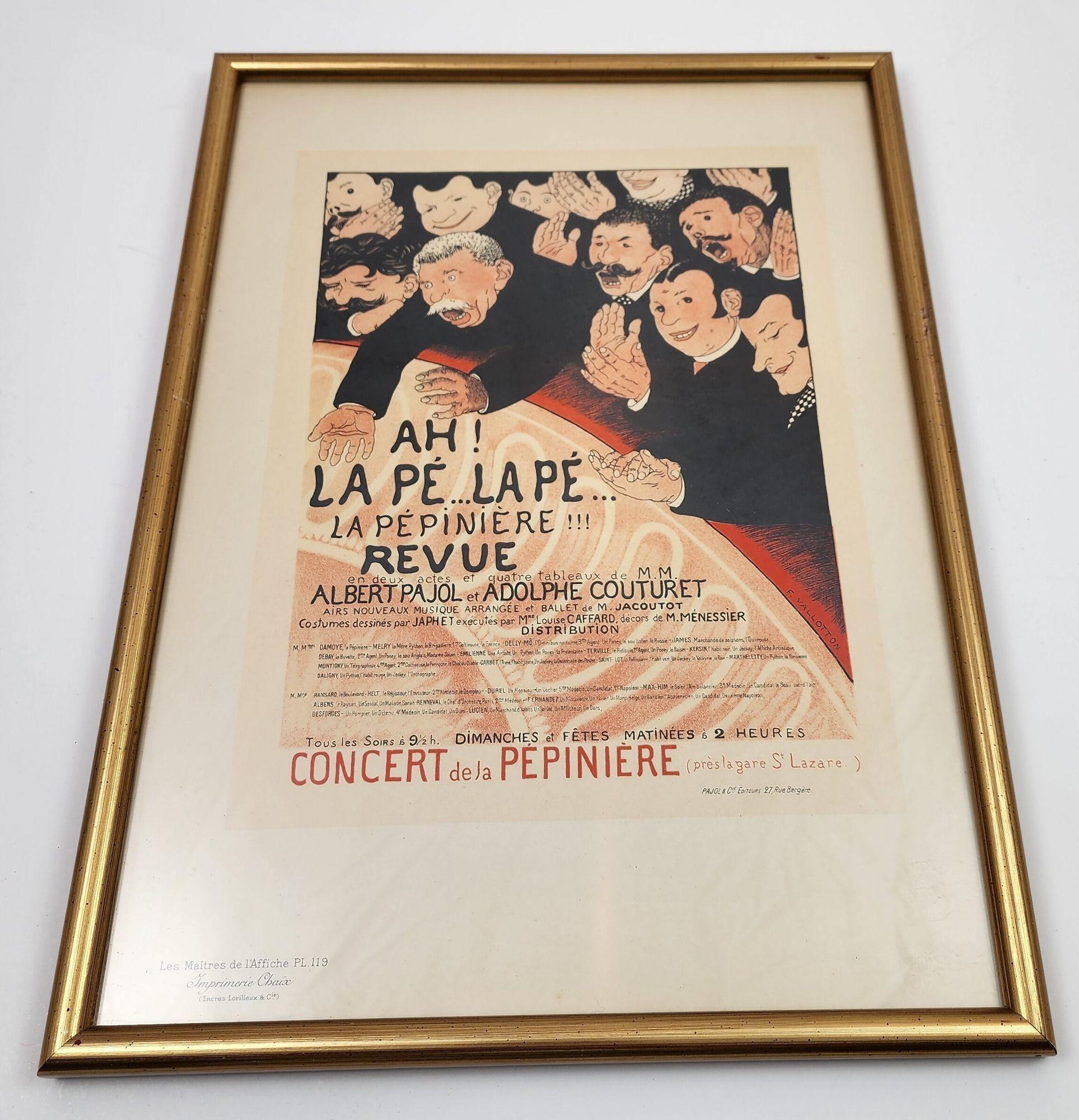20th Century Vallotton French Poster by Les Maîtres de l’Affiche Ah la Pé la Pé la Pépinierè For Sale