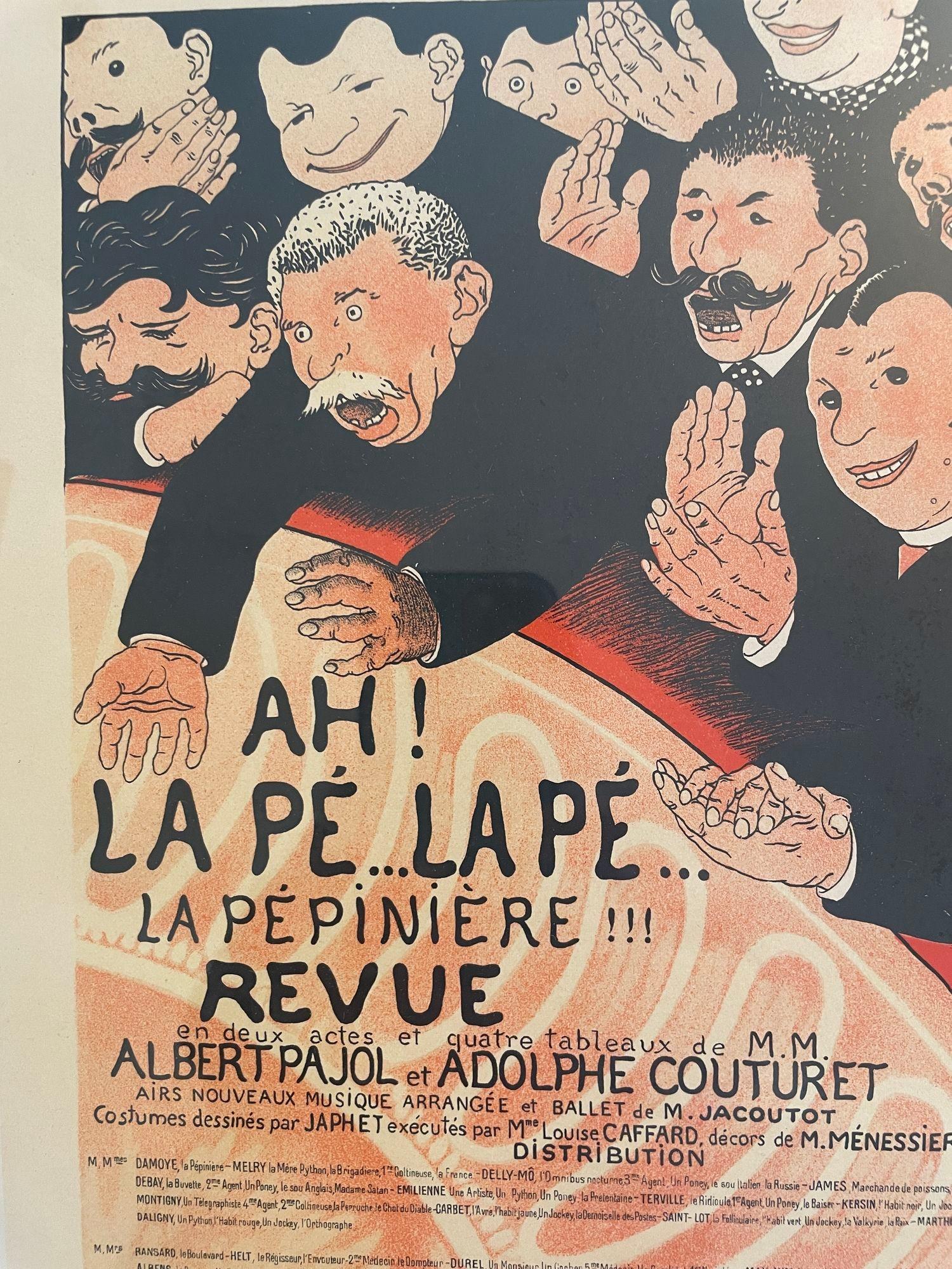 20th Century Vallotton French Poster by Les Maîtres de l’Affiche Ah la Pé la Pé la Pépinierè For Sale