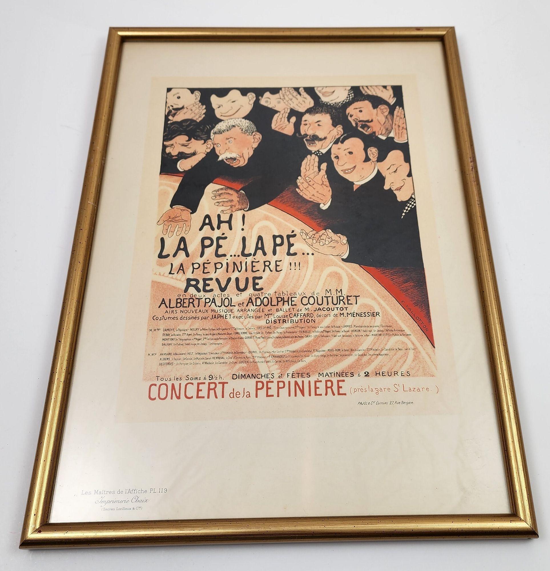 Vallotton French Poster by Les Maîtres de l’Affiche Ah la Pé la Pé la Pépinierè For Sale 2