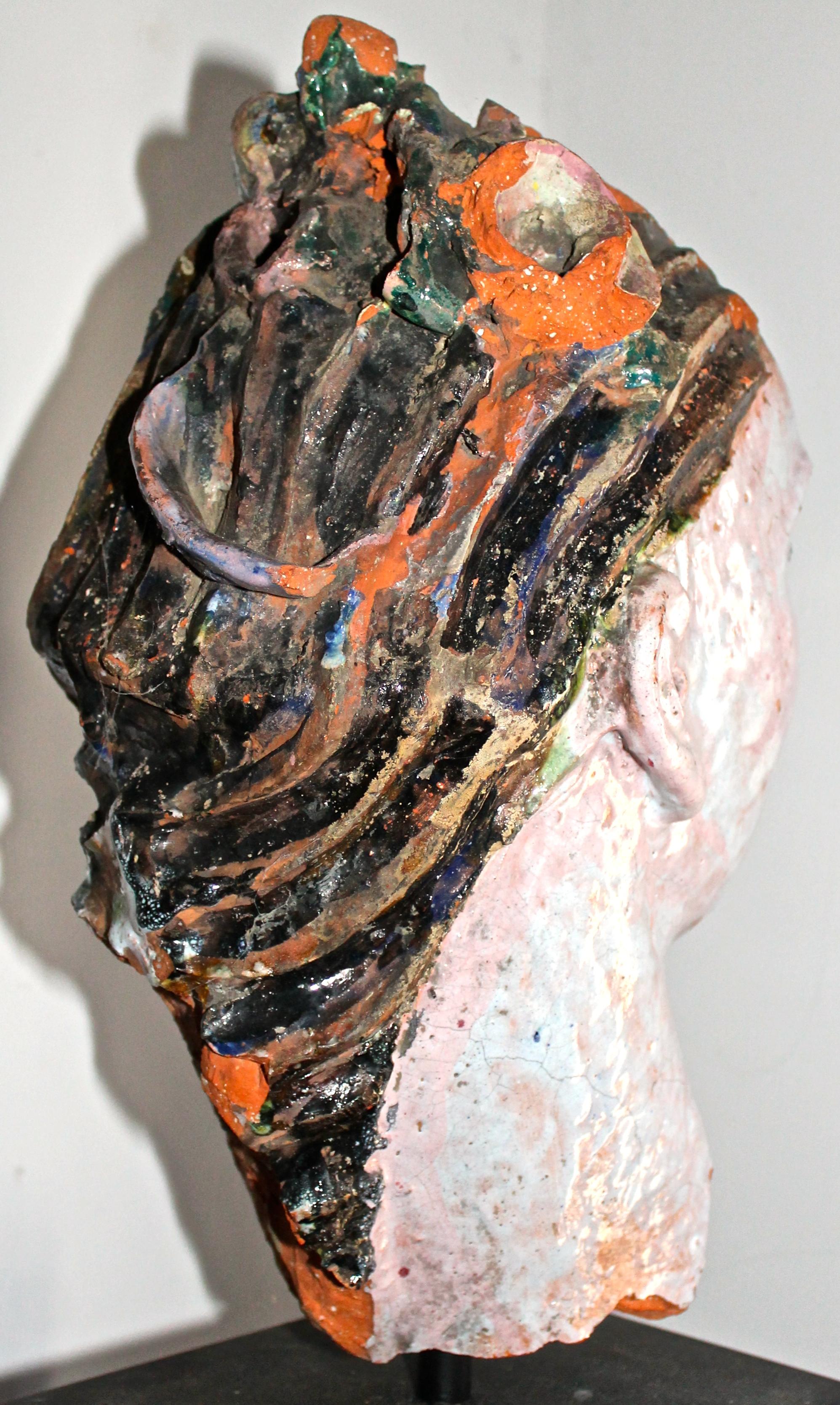 Vally Wieselthier Ceramic Head, Hand from Manhattan Wiener Werkstätte Showroom In Good Condition For Sale In Sharon, CT
