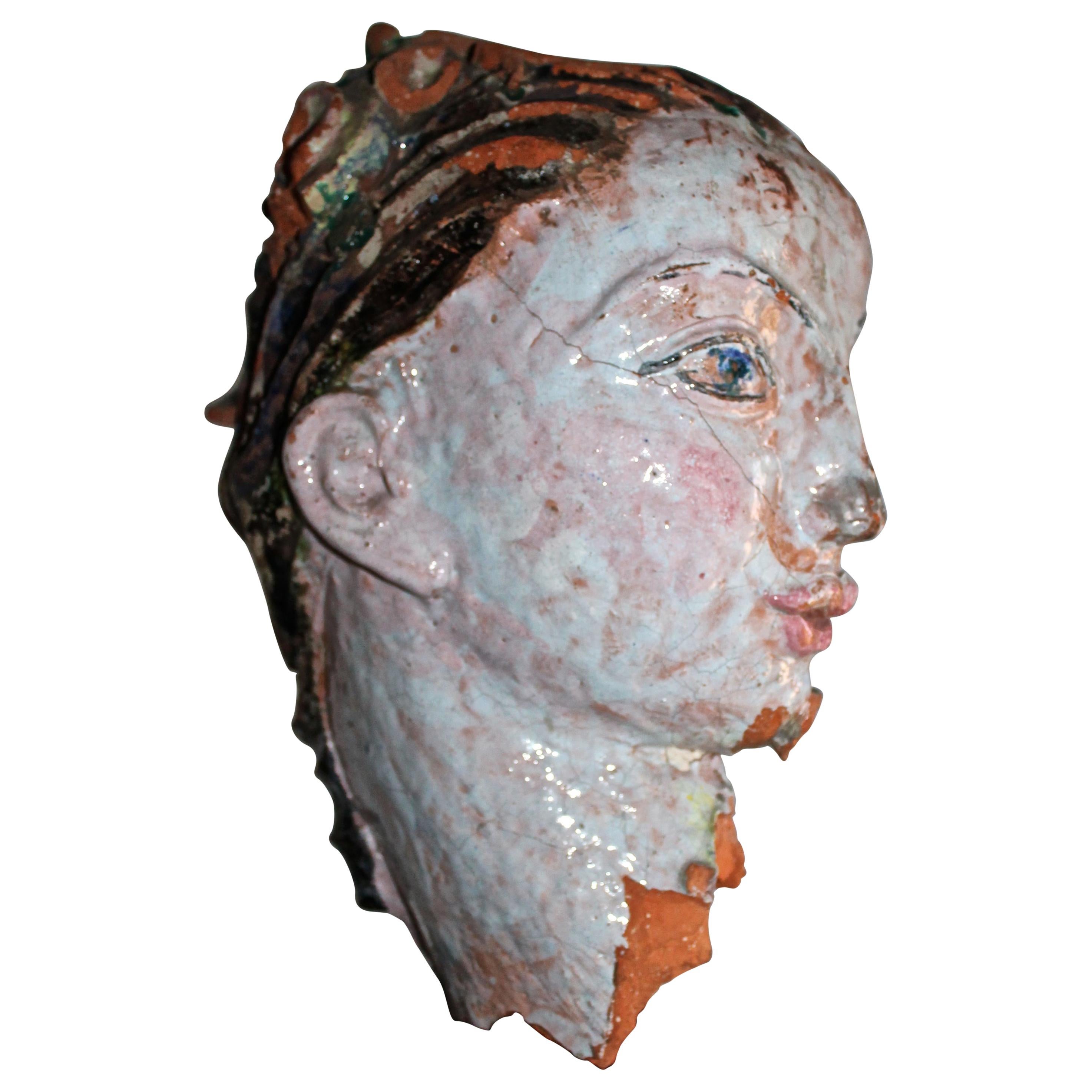 Vally Wieselthier Important Ceramic Head, & Hand from Wiener Werkstätte Showroom