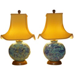 Vally Wieselthier Pottery Table Lamps Wiener Werkstatte