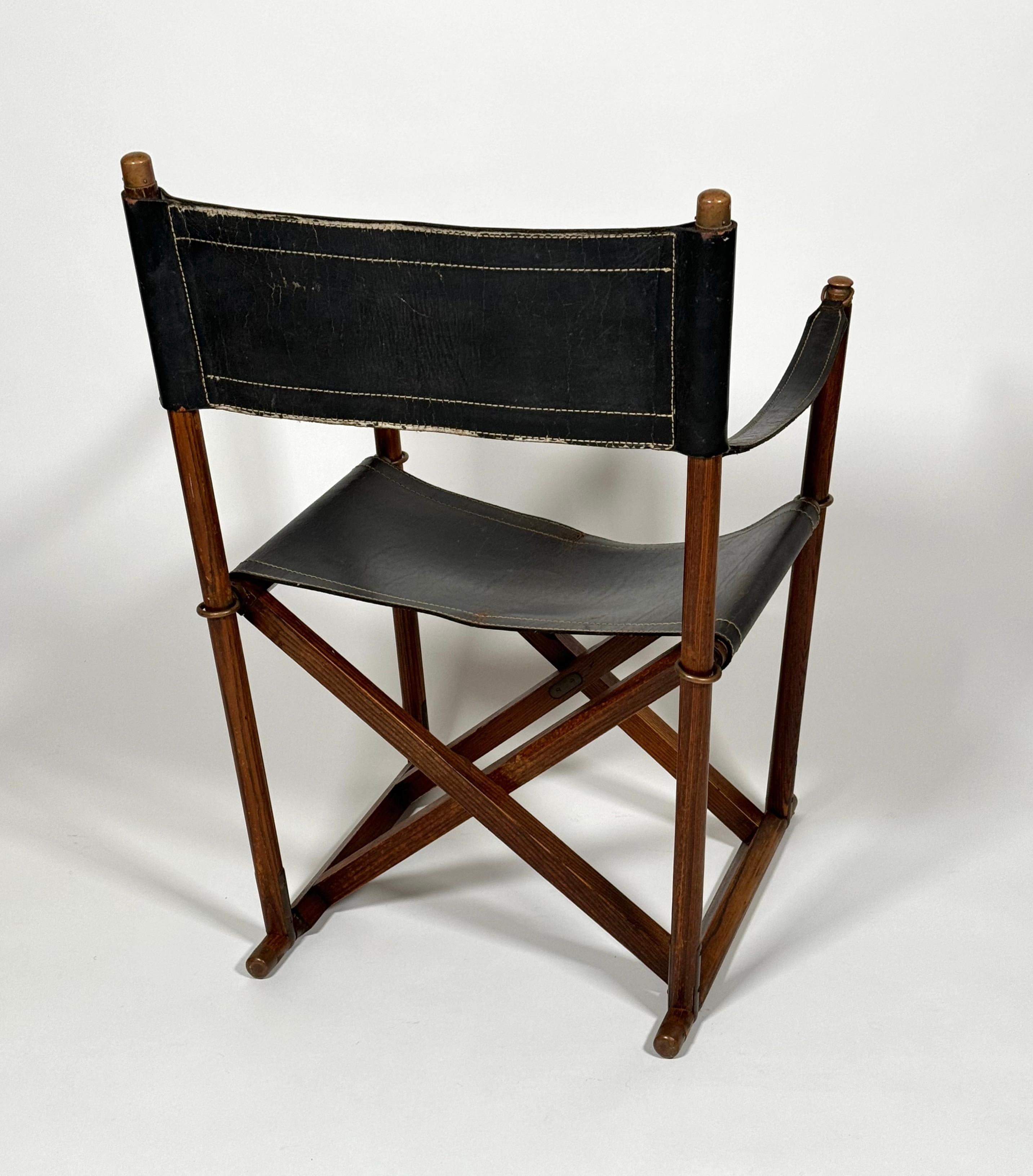 Scandinavian Modern Valmazan Folding Safari Chair in the Style of Mogens Koch Mk-16 For Sale